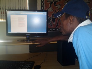 Thembeni Editing Narration for his video story